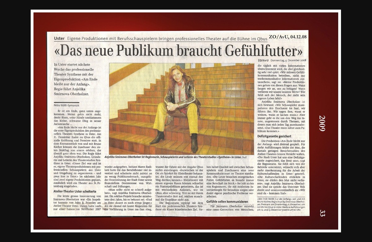 Presse: Das neue Publikum braucht Gefühlsfutter. 2007