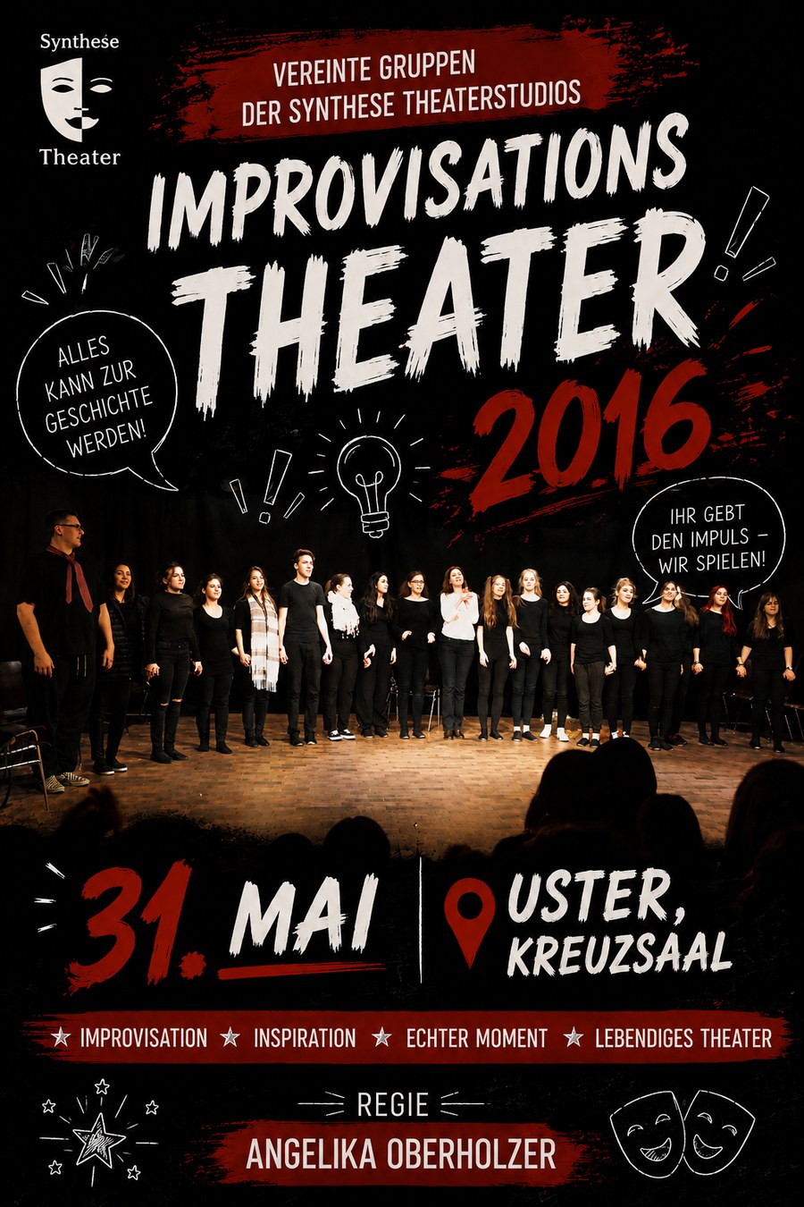 Plakat «Improtheater» (2016) – Theater Synthese
